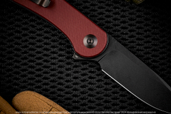 Нож Civivi Elementum C907A-1 сталь D2 BlackWash рукоять Burgundy G10