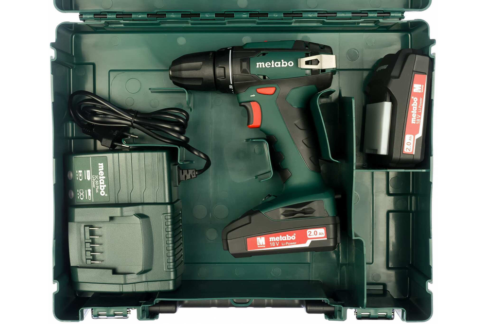 Аккумуляторная дрель-шуруповерт Metabo BS 18 2.0Ah x2 Case 602207560