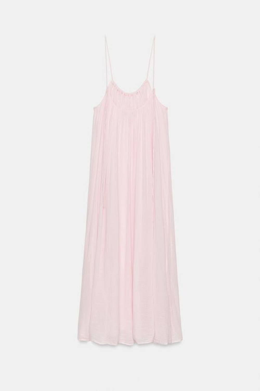 ZARA ПЛАТЬЕ МИДИ, ЯРКО-РОЗОВЫЙ