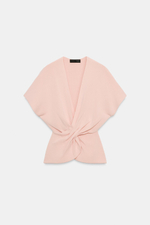 ТРИКОТАЖНЫЙ ТОП СО СБОРКАМИ — ZARA