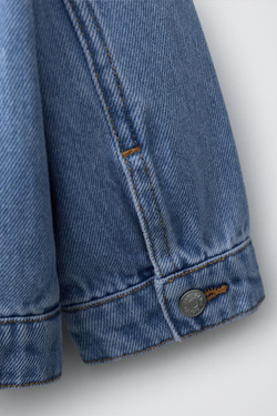 ZARA ДЖИНСОВАЯ КУРТКА, СИНИЙ
