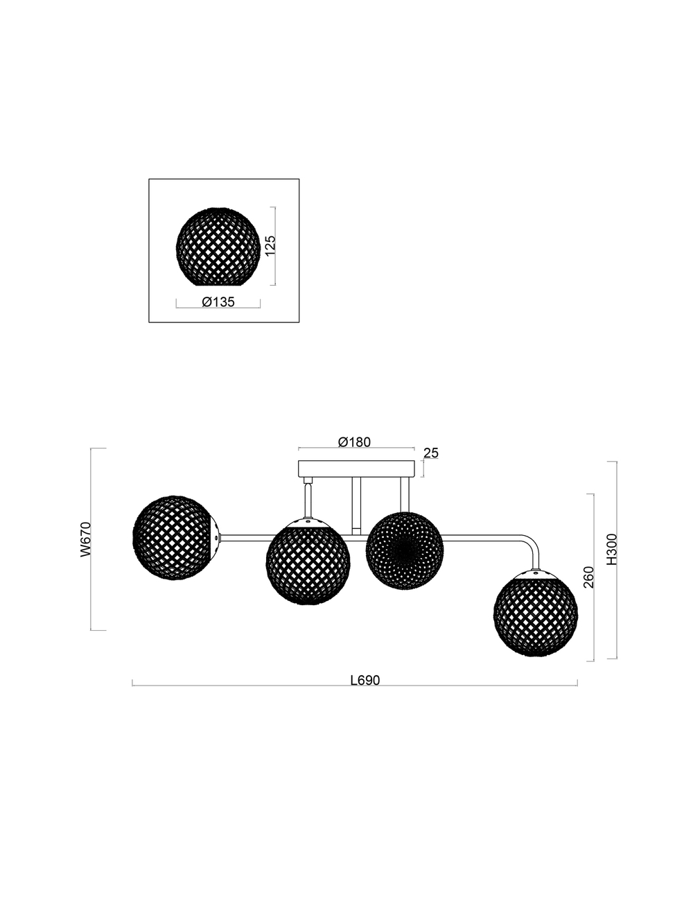 Люстра Freya FR8016PL-06BBS