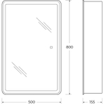 Зеркальный шкаф BelBagno Marino 50 SPC-MAR-500/800-1A-LED-TCH с подсветкой Белый