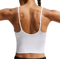 Топ теннисный Nike One Medium Support Padded Adjustable Sports Bra Tank - white/black