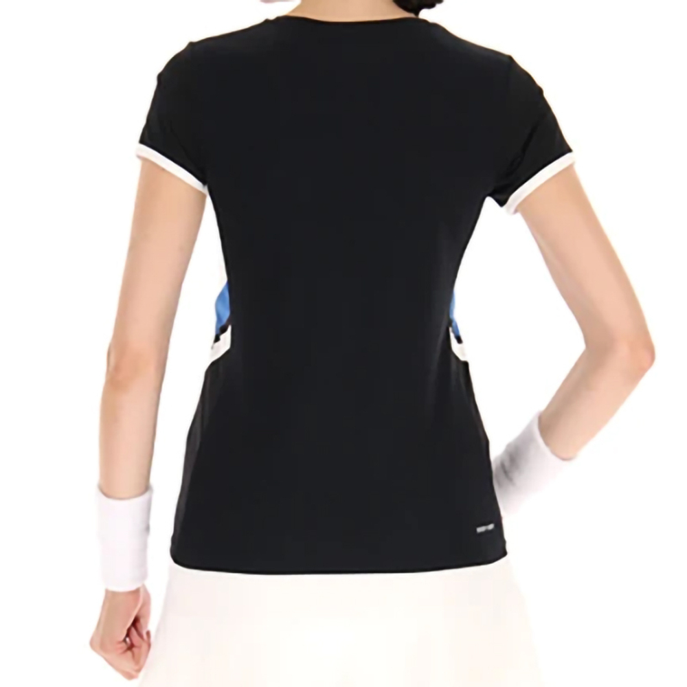 Женская теннисная футболка Lotto Squadra III Tee - черный