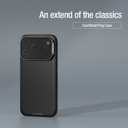Чехол защитный черный на смартфона iPhone 17 Pro, серия CamShield Prop (версия с тонированной крышкой объектива) от Nillkin