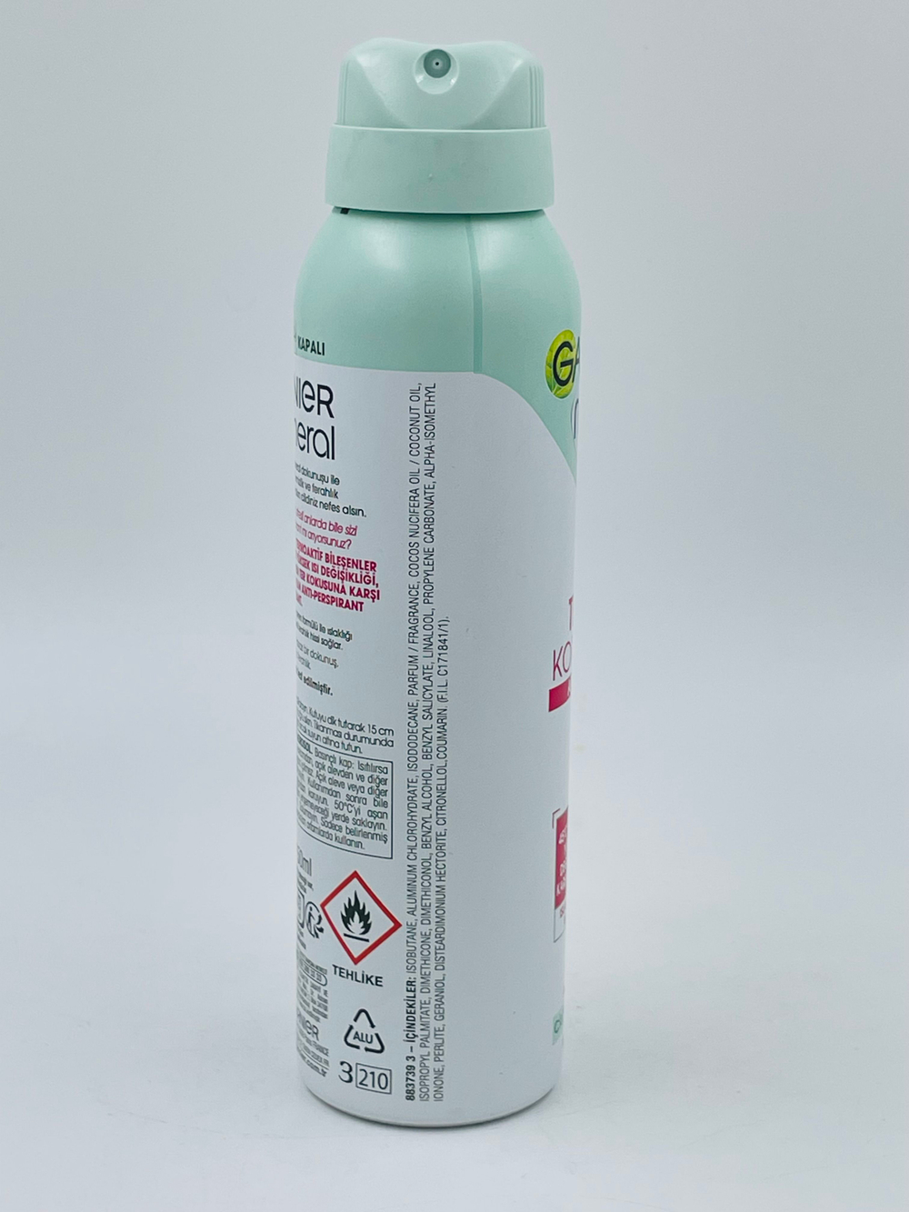 Garnier Минеральный дезодорант-антиперспирант спрей термозащита Termal Koruma 72 часа, 150 мл (Франция)