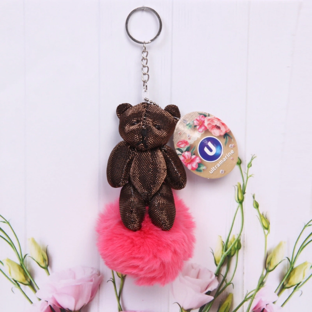 Брелок «Pom pom- Медвежонок Барни» микс 5 цветов, 12см