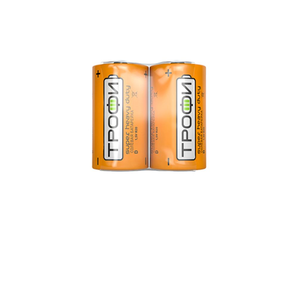 Батарейки Трофи R20-2S SUPER HEAVY DUTY Zinc | Батарейки Солевые