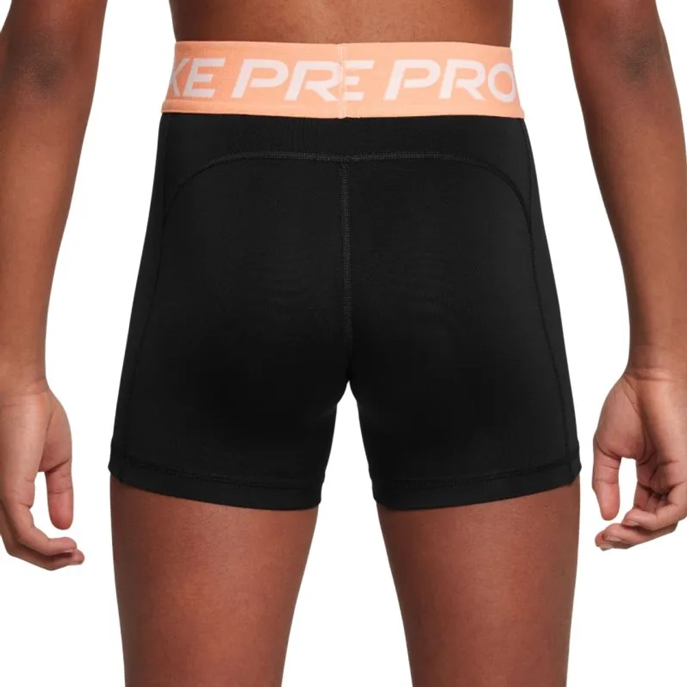 Детские шорты Nike Girls Pro 3in - black/apricot agate/white
