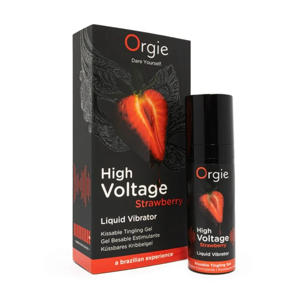 Жидкий вибратор Orgie High Voltage Strawberry усиленный эффект, клубничный вкус, 15 мл