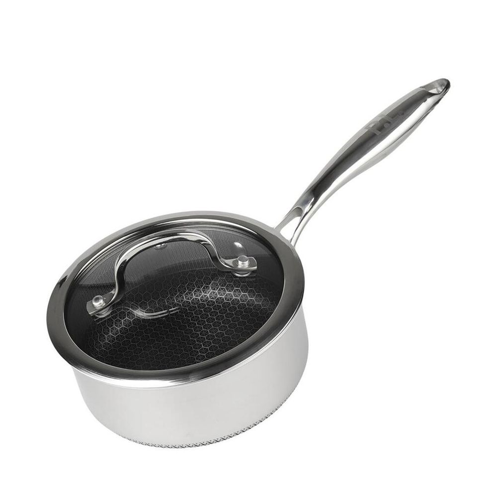 Сотейник 2 л с крышкой 18/16*14,5 см New Kitchen Honeycombs нерж. с антиприг. покр. ИНДУКЦИЯ