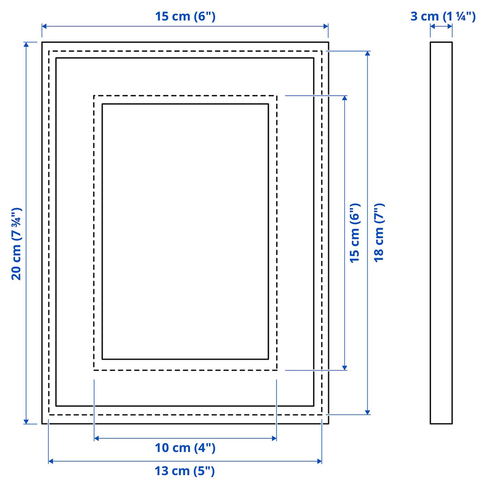 IKEA RÖDALM  (ИКЕА РЁДАЛМ)  -  Рамка - чёрный 13x18 см