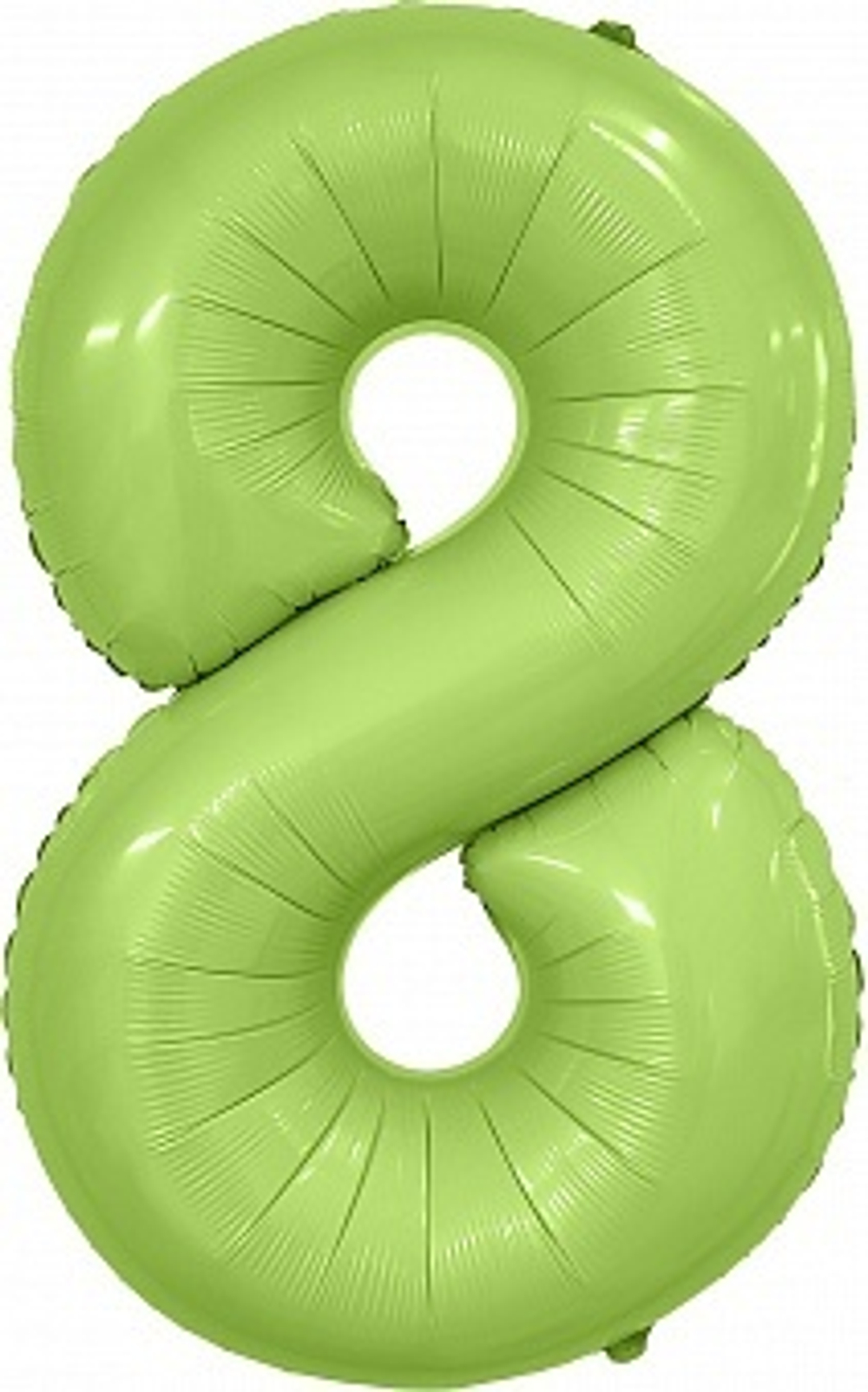Шар (40''/102 см) Цифра, 8 Slim, Мистик, Фисташка, Сатин, 1 шт. в уп.