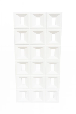 3Д Двухсторонняя полиуретановая панель, Прямоугольник, Белый / PU Block Panel Double Pieces, HL 01 (под покраску), 1200х600 мм