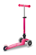 Самокат Mini Micro Deluxe складной LED розовый