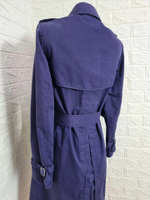 Плащ женский Gap, темно-синий, классический двубортный, с поясом, размер 44