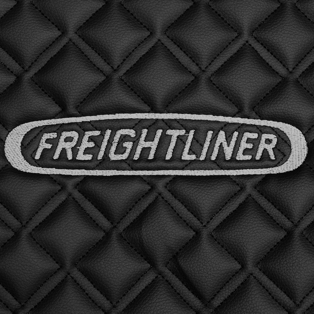 Ковры FREIGHTLINER CENTRY (автомат) (экокожа, черный, серый кант, серая вышивка)