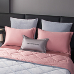 КПБ на резинке Сатин Velvet Premium с Одеялом VPR002, Евро, 4 наволочки, простынь 180*200*25