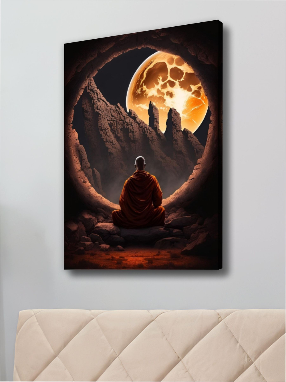 Картина Лунный Будда модульная 50x70см 1шт.