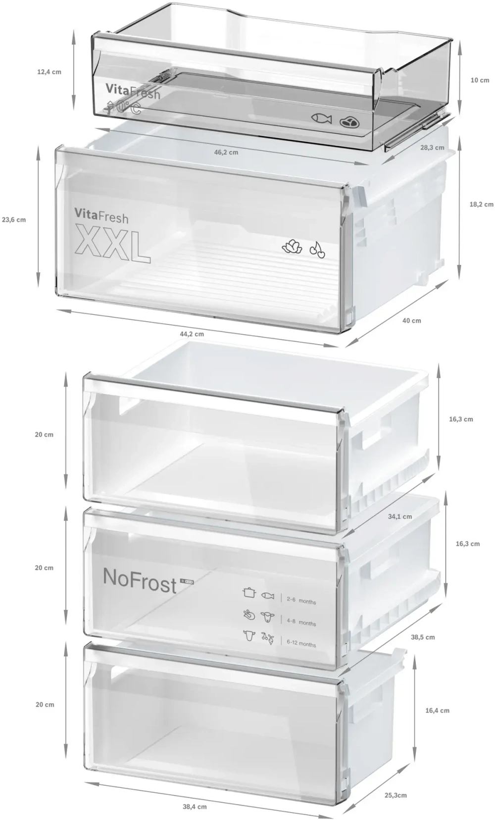 Двухкамерный холодильник Bosch KGN397WCT