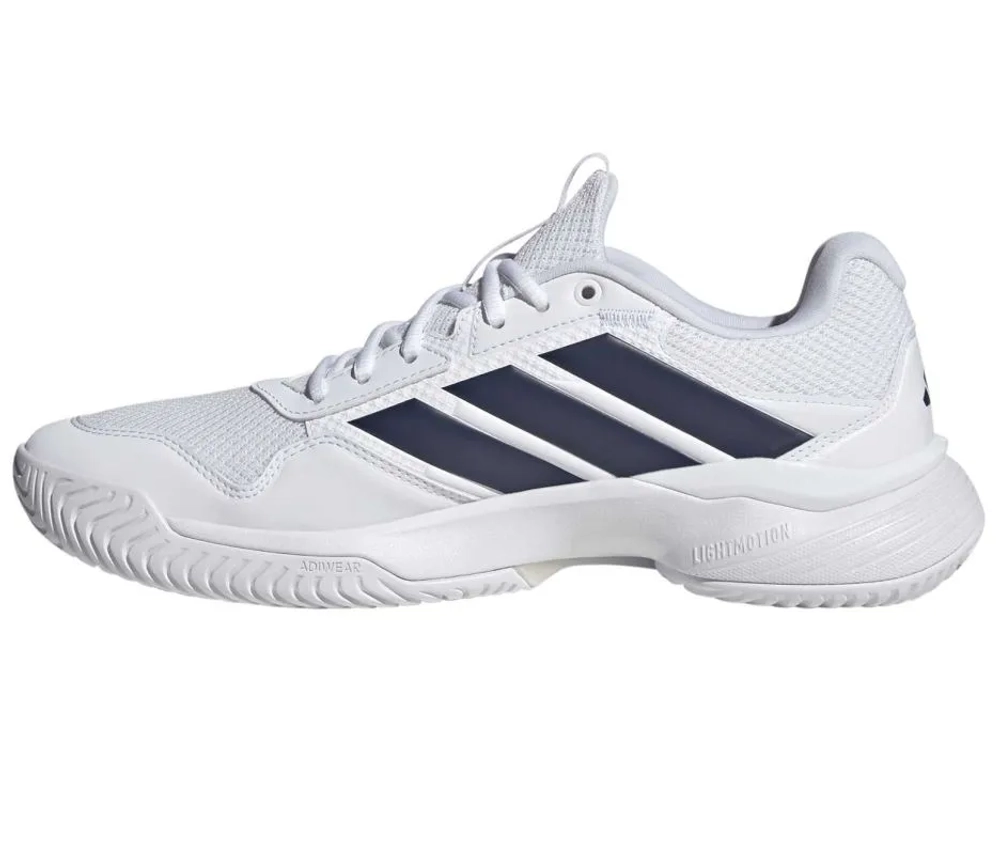 Мужские кроссовки теннисные Adidas GameCourt 3 M - cloud white/dark blue/core black