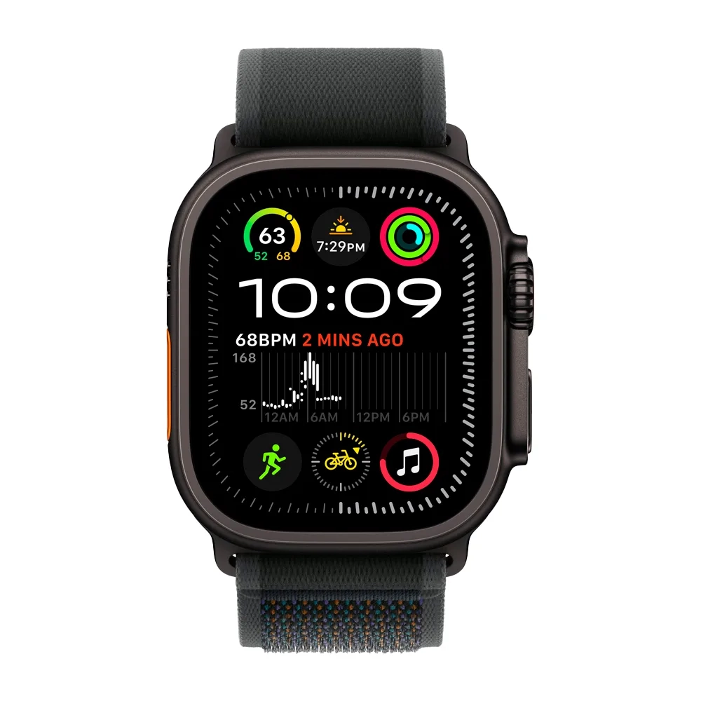 Умные часы Apple Watch Ultra 2 (2024) GPS + Cellular, 49mm, Black Titanium Case with Black Trail Loop M/L, (Черный)