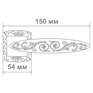 Ручка дверная Leo L3701-31 MCF/B кофе мат./черный