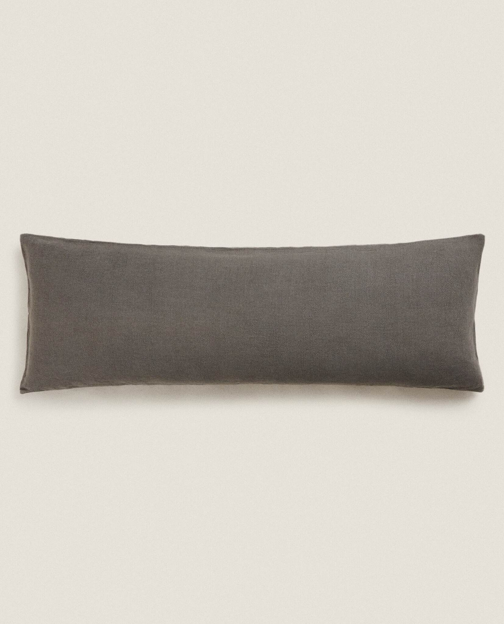 ZARA HOME ЧЕХОЛ ДЛЯ ПОДУШКИ ИЗ СТИРАННОГО ЛЬНА, СЕРЫЙ