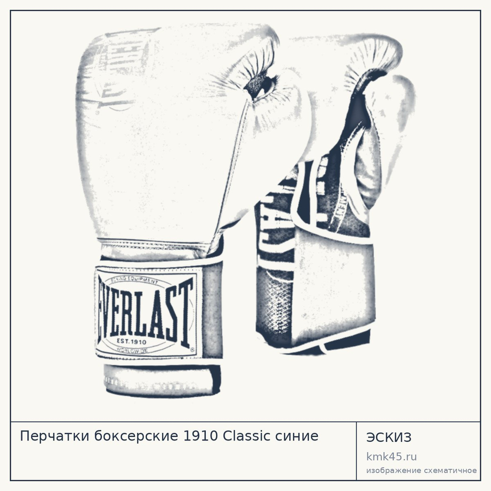 Перчатки боксерские 1910 Classic синие — от 9 100 ₽