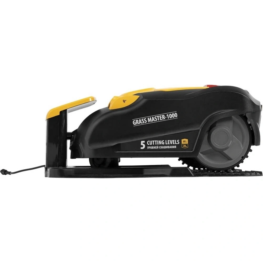 Робот-газонокосилка Grass Master 1000, ультразвуковой датчик, 3 Ач, LCD дисплей, Wi-Fi // Denzel
