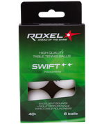 Мяч для настольного тенниса 2* Swift, белый, 6 шт.