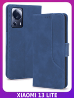 Стильный чехол-книжка из кожи для XIAOMI 13 LITE с отделом для наличных, 3 слотами для карт и подставкой