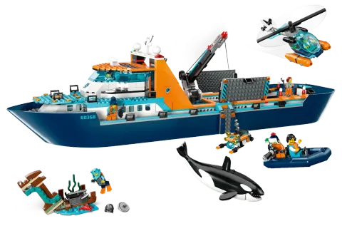Конструктор LEGO City 60368 Корабль «Исследователь Арктики»