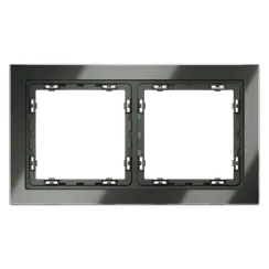 Рамка стеклянная на 2 поста Voltum S70 Титан VLS110206