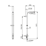 Внешний держатель для душа Jaquar Shower Pipe SHA-CHR-1217F