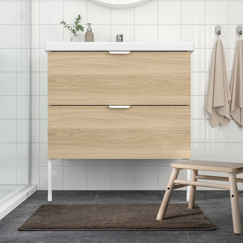 IKEA SÖDERSJÖN  (ИКЕА СÖДЕРСЙÖН)  -  Коврик для ванной комнаты, серо-коричневый, 50x80 см