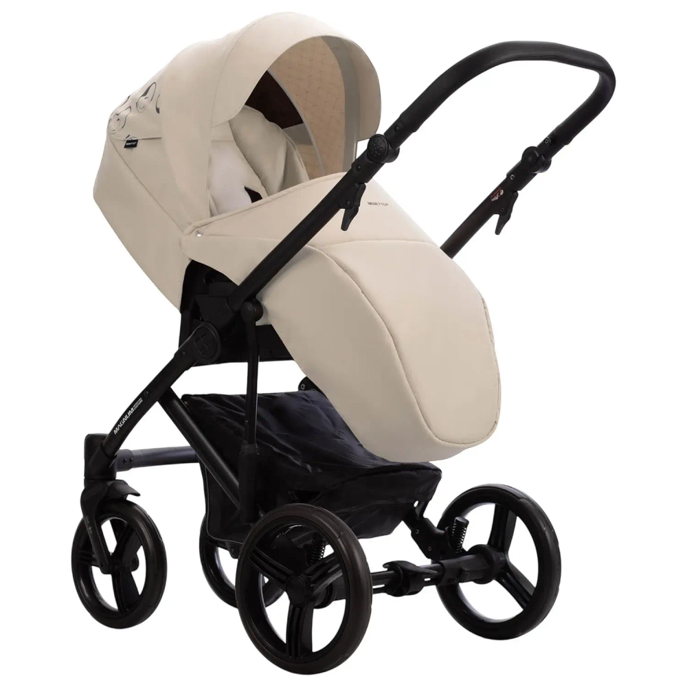 Коляска 2в1 Bebetto MAGNUM LIGHT SE light se 08 (св.бежевый) черная рама