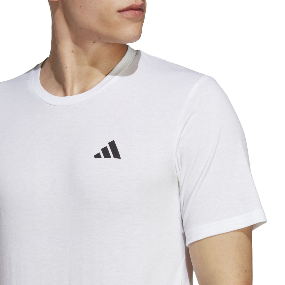 Мужское теннисное поло adidas Essentials Train Feelready Training T-Shirt Men - White