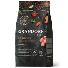 Grandorf Fresh сухой корм для взрослых кошек свежее мясо индейка с бататом 2 кг