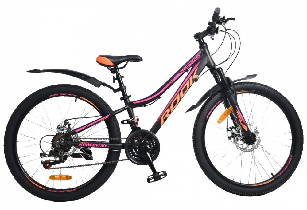 Велосипед Rook 24" MА240DW чёрно-розовый