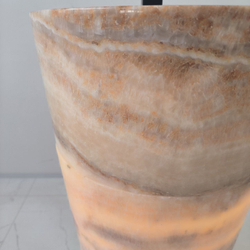 Раковина напольная из оникса Yellow ON-04196 (40*40*90 см)