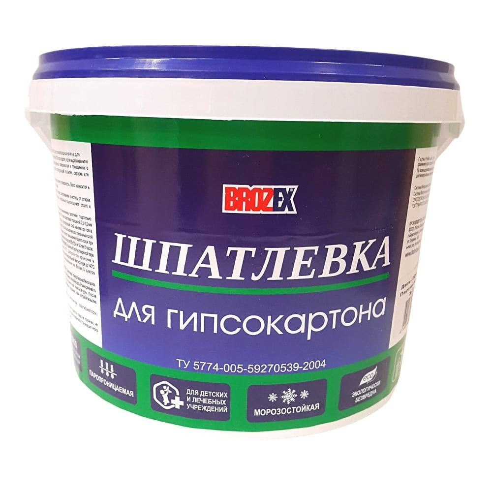 Шпаклевка по гипсокартону 3кг "Брозекс"