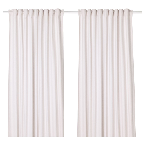 Комплект штор IKEA TIBAST (ТИБАСТ), Кремовый, 145х250 см, 2 шт
