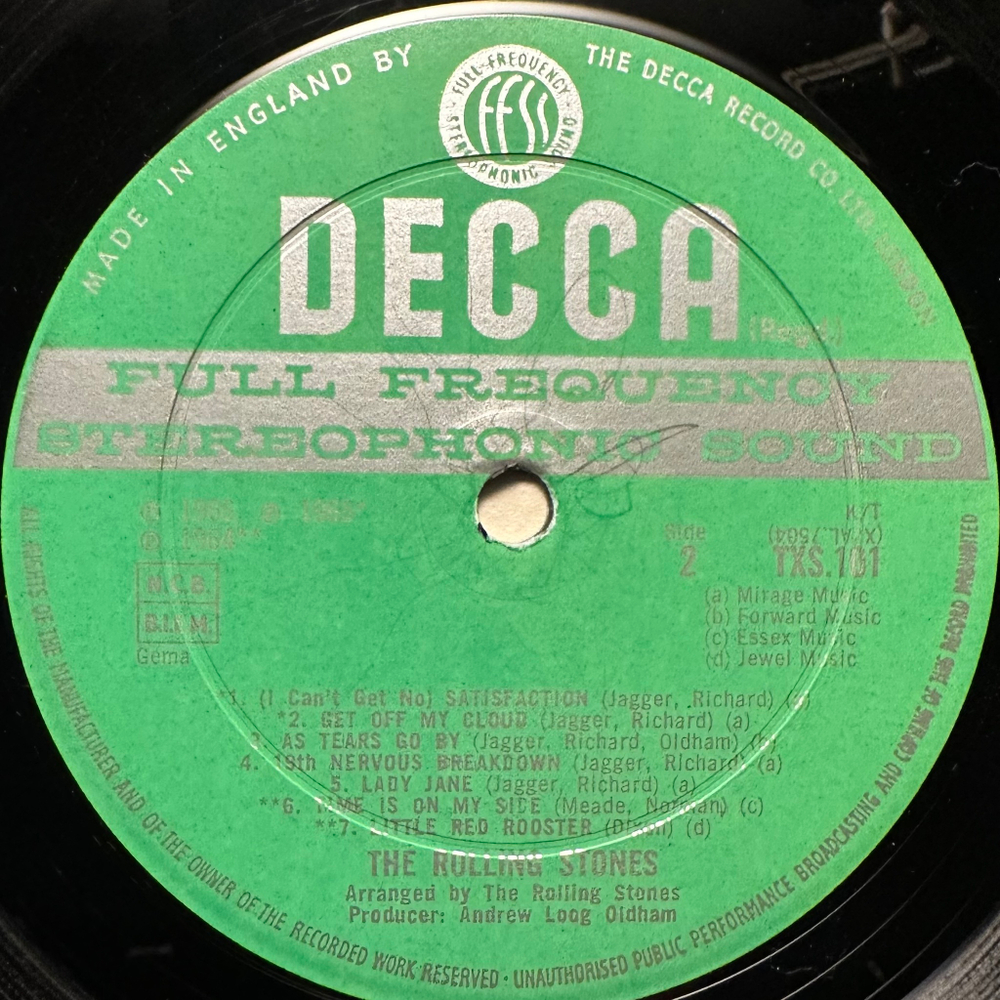 The Rolling Stones - Big Hits [High Tide And Green Grass] (Англия 1966г.)