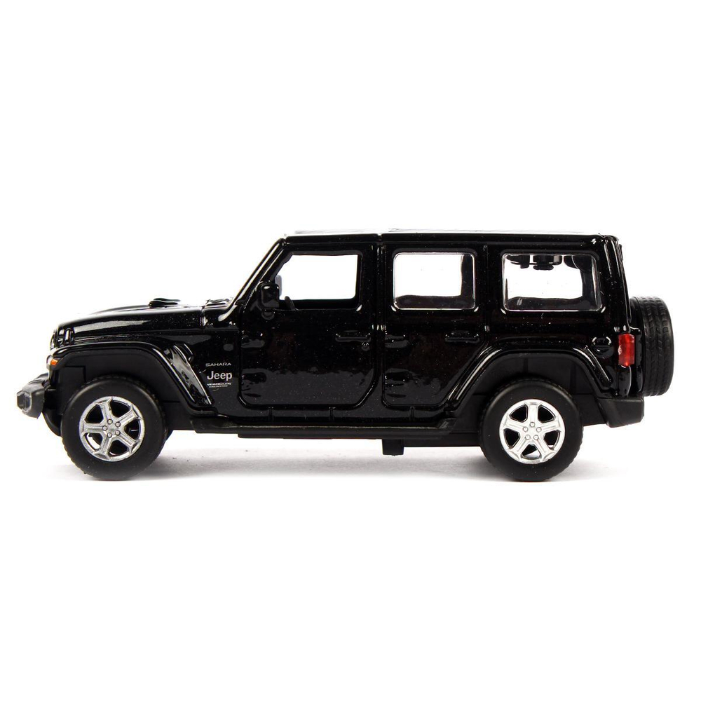 Модель ин. мет. "Jeep wrangler sahara" 12см, двер, баг, чёрн, коробка SAHARA5D-12-BK (Технопарк)