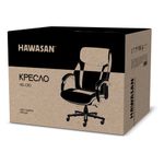 Кресло HAWASAN (ХАВАСАН) "Voyager HD-010", НАГРУЗКА до 180 кг, подножка, экокожа, черное, 532971