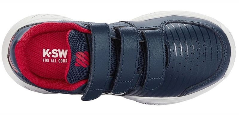 детские Кроссовки теннисные K-Swiss Court Express Strap Omni - blue opal/white/lollipop