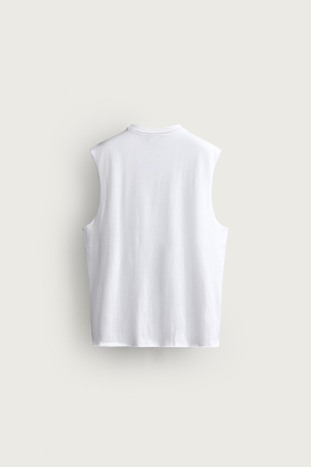 ХЛОПКОВАЯ ТРИКОТАЖНАЯ МАЙКА — ZARA