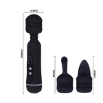Вибромассажер Magical Massager c дополнительными насадкам (12 режимов) (Цвет: черный)
